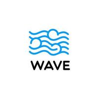linea acqua onde icona logo simbolo vettore illustrazione