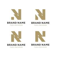 impostato di lettera n logo vettore design collezione per il branding azienda. logo può essere Usato per icona, marca, identità, monogramma e attività commerciale azienda