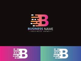 B logo, creativo B esprimere consegna icona design vettore
