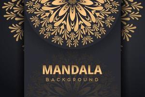 elegante mandala sfondo con d'oro arabesco modello Arabo islamico est stile.decorativo mandala per Stampa, manifesto, coperchio, opuscolo, volantino, bandiera vettore