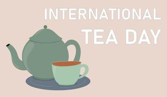 giornata internazionale del tè vettore