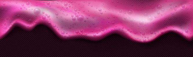 rosa sapone schiuma, detergente o shampoo schiuma vettore
