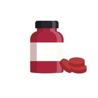 medico bottiglia con pillole. vettore illustrazione