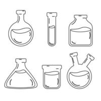 linea stile laboratorio borraccia simbolo. vettore illustrazione