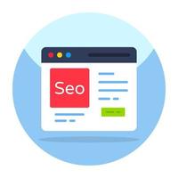 Perfetto design icona di SEO sito web vettore