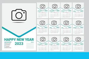 parete calendario modello 2023 vettore