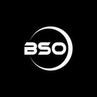 bso lettera logo design nel illustrazione. vettore logo, calligrafia disegni per logo, manifesto, invito, eccetera.