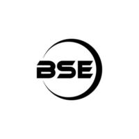 bse lettera logo design nel illustrazione. vettore logo, calligrafia disegni per logo, manifesto, invito, eccetera.