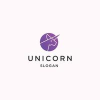 unicorno logo icona design modello vettore illustrazione