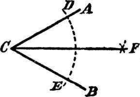 costruzione di un' diviso angolo, Vintage ▾ illustrazione. vettore