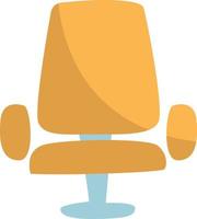 giallo ufficio sedia, illustrazione, vettore su un' bianca sfondo.