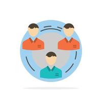 squadra attività commerciale comunicazione gerarchia persone sociale struttura astratto cerchio sfondo piatto colore vettore