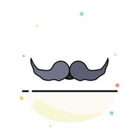 baffi fricchettone Movember maschio uomini piatto colore icona vettore