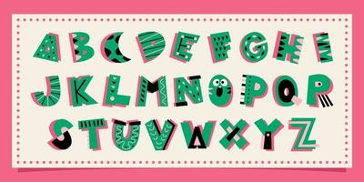 colorato piatto alfabeto lettere vettore