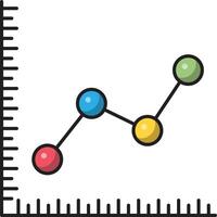 illustrazione vettoriale del grafico su uno sfondo. simboli di qualità premium. icone vettoriali per il concetto e la progettazione grafica.