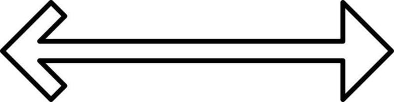 Due frecce nel diverso forme puntamento tutti e due modi, illustrazione, vettore su bianca sfondo.