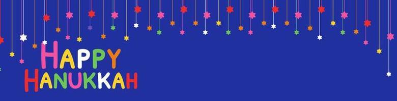 hanukkah orizzontale sfondo con stelle di david vettore illustrazione