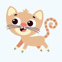 cartone animato disegno di un' gatto vettore