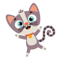 cartone animato disegno di un' gatto vettore