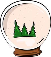 bicchiere Natale sfera, illustrazione, vettore su bianca sfondo.