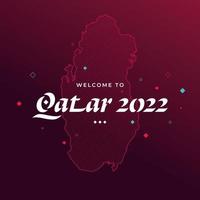 benvenuto per Qatar 2022 striscione. vettore