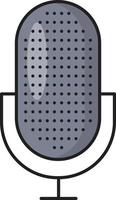 illustrazione vettoriale del microfono su uno sfondo. simboli di qualità premium. icone vettoriali per il concetto e la progettazione grafica.