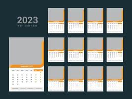 calendario da parete 2023 vettore