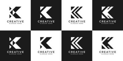 set di iniziali lettera k logo astratto disegno vettoriale
