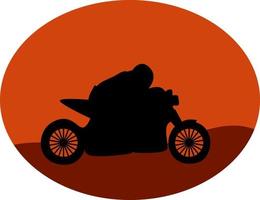 motociclo, illustrazione, vettore su bianca sfondo.