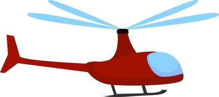 rosso elicottero, illustrazione, vettore su bianca sfondo.