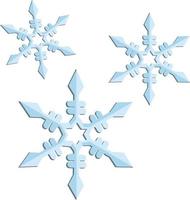 tre i fiocchi di neve vettore illustrazione su un' bianca sfondo