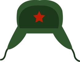 rosso esercito cappello, illustrazione, vettore su bianca sfondo.