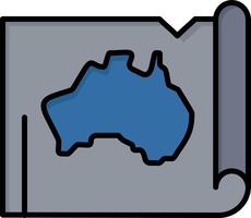 Australia australiano nazione Posizione carta geografica viaggio piatto colore icona vettore icona bandiera modello