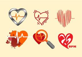 Illustrazione vettoriale di frequenza cardiaca