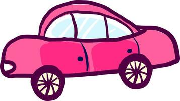 rosa macchina, illustrazione, vettore su bianca sfondo.
