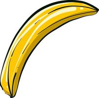 giallo banana, illustrazione, vettore su bianca sfondo