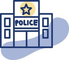 polizia stazione, illustrazione, vettore, su un' bianca sfondo. vettore