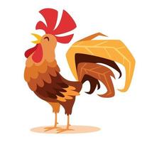 cartone animato illustrazione di un' Gallo vettore