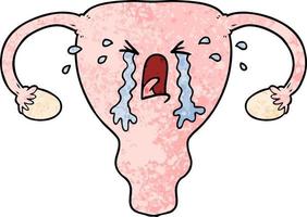 cartone animato pianto utero vettore