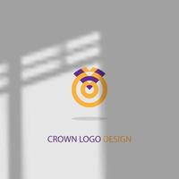 logo icona design roulette elegante arancia e viola colori semplice eps 10 vettore