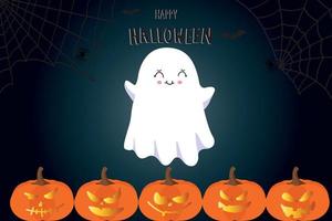 volante fantasma fantasma boh. contento Halloween. il bianca fantasma. piatto design. vettore illustrazione