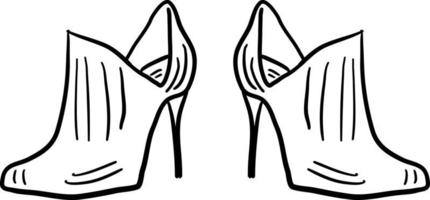 ragazze scarpe disegno, illustrazione, vettore su bianca sfondo.