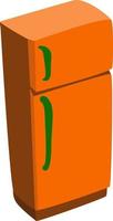 arancia frigorifero, illustrazione, vettore su bianca sfondo.