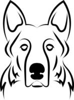 cane con a punta orecchie, illustrazione, vettore su bianca sfondo.