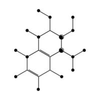 molecolare icona. schema molecolare su bianca sfondo. vettore illustrazione. eps 10.