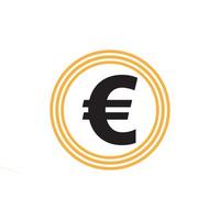 Euro i soldi vettore icona illustrazione design modello - vettore