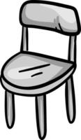 grigio sedia, illustrazione, vettore su bianca sfondo