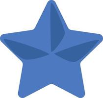 blu mare stella, illustrazione, vettore su un' bianca sfondo.