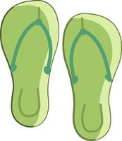 verde pantofole, vettore o colore illustrazione.