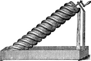 archimede' acqua vite, Vintage ▾ illustrazione. vettore